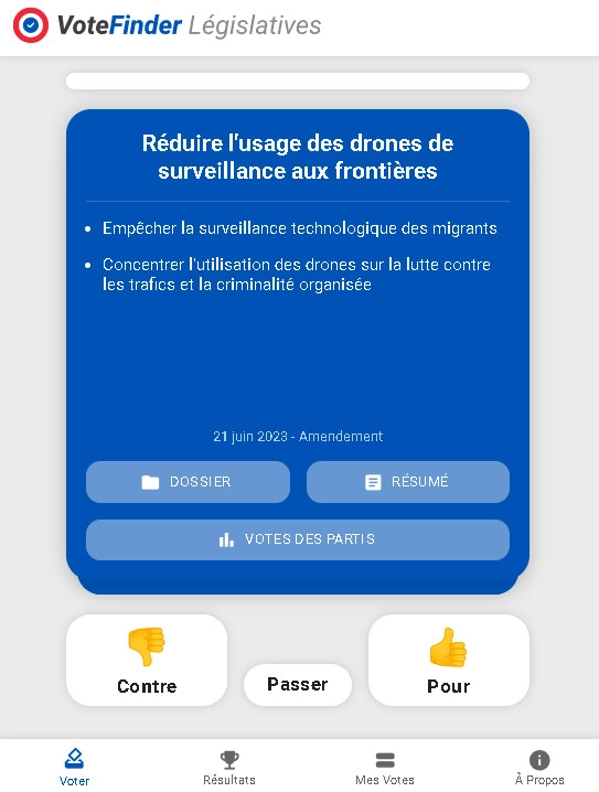 VoteFinder application
