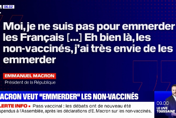 Macron emmerde les non-vaccinés