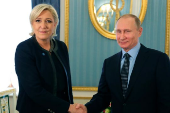 Le tract qui montre la rencontre Le Pen /Poutine