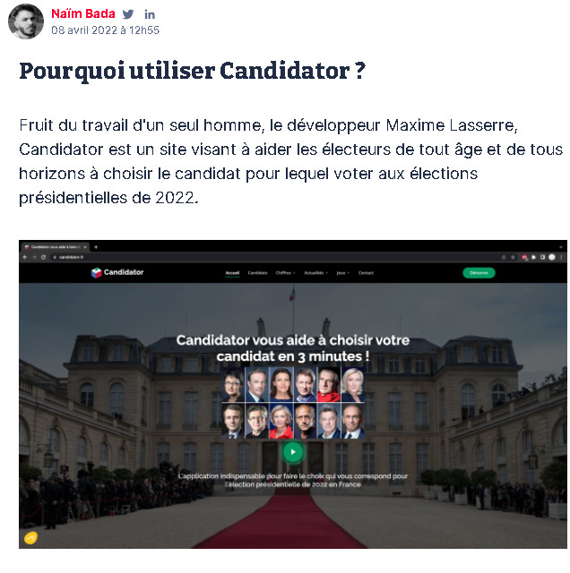 clubic article candidator